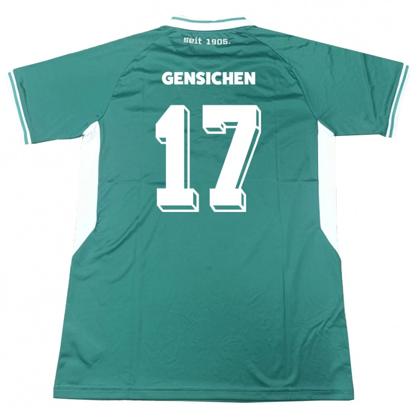 Danxen Dámské Tim Gensichen #17 Zelená Bílá Domů Hráčské Dresy 2025/26 Dres