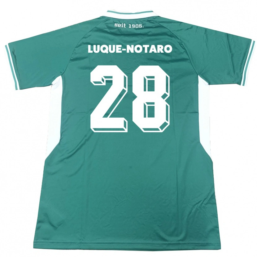 Danxen Dámské Fabio Luque-Notaro #28 Zelená Bílá Domů Hráčské Dresy 2025/26 Dres