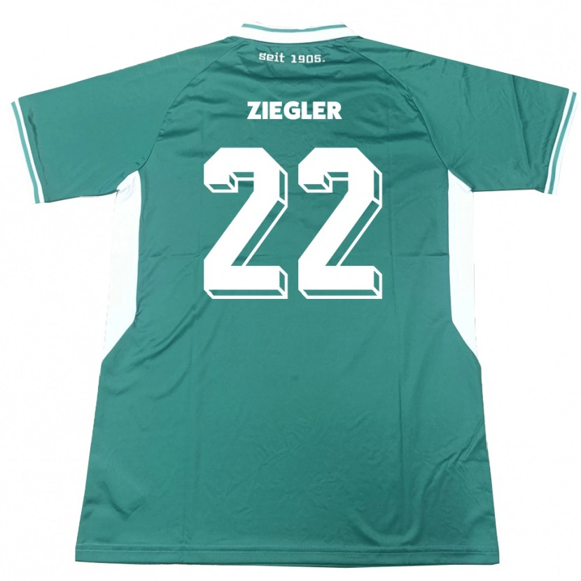 Danxen Dámské Kevin Ziegler #22 Zelená Bílá Domů Hráčské Dresy 2025/26 Dres