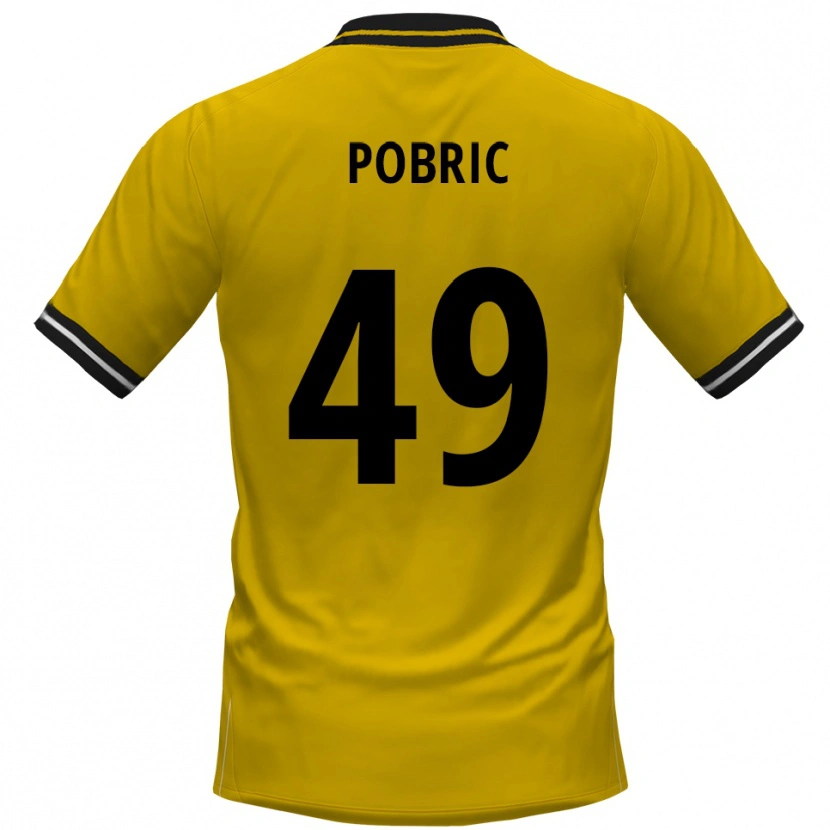 Danxen Dámské Mika Pobric #49 Žlutá Černá Domů Hráčské Dresy 2025/26 Dres
