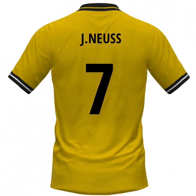 Danxen Dámské Julian Neuss #7 Žlutá Černá Domů Hráčské Dresy 2025/26 Dres