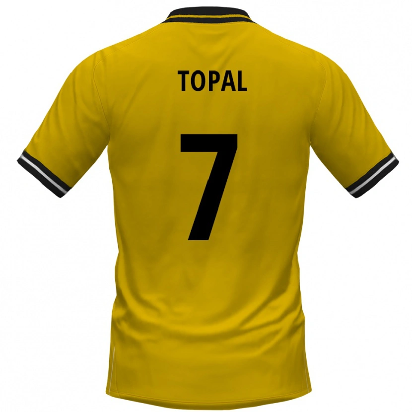 Danxen Dámské Sidar Topal #7 Žlutá Černá Domů Hráčské Dresy 2025/26 Dres