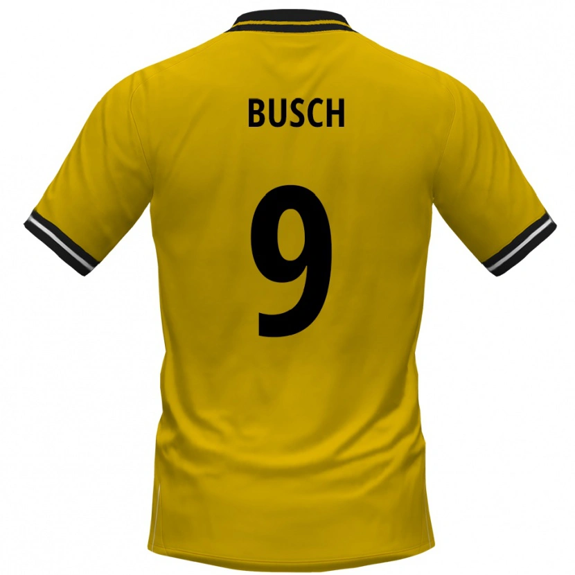 Danxen Dámské Luis Busch #9 Žlutá Černá Domů Hráčské Dresy 2025/26 Dres