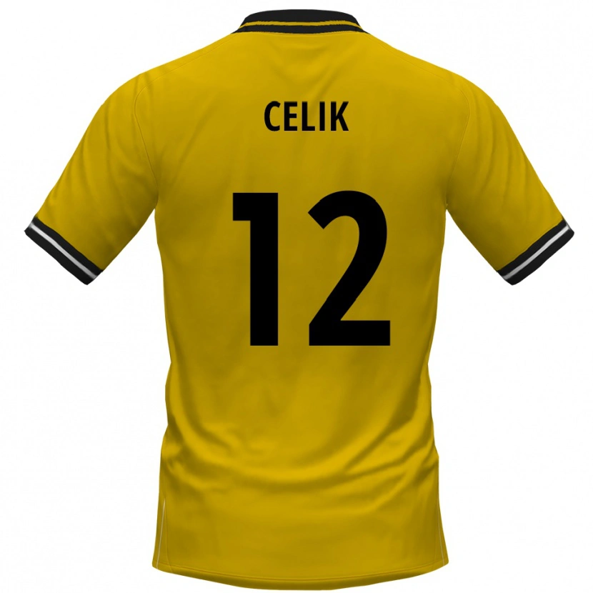 Danxen Dámské Haci Celik #12 Žlutá Černá Domů Hráčské Dresy 2025/26 Dres