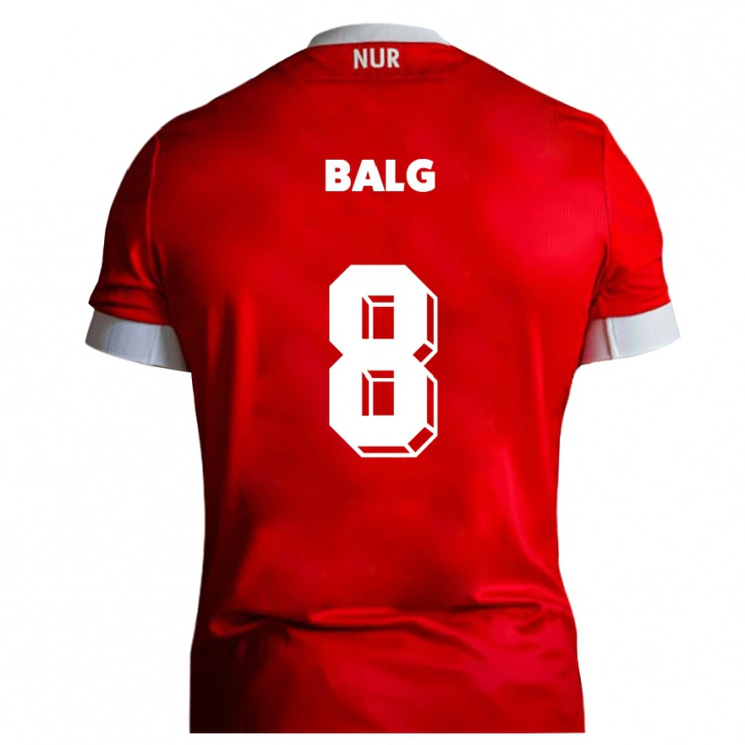 Danxen Dámské Fabian Balg #8 Červená Bílá Domů Hráčské Dresy 2025/26 Dres