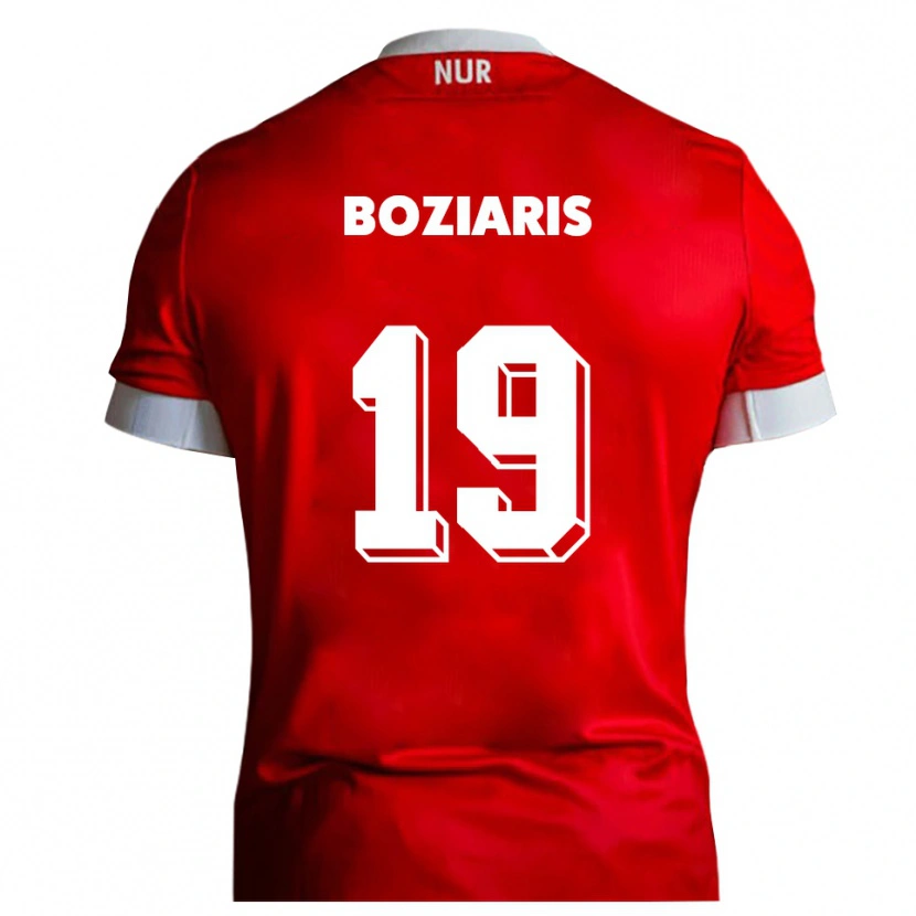 Danxen Dámské Jannis Boziaris #19 Červená Bílá Domů Hráčské Dresy 2025/26 Dres