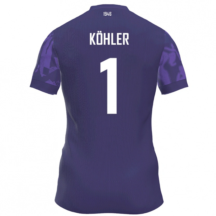 Danxen Dámské Lucas Köhler #1 Fialová Bílá Domů Hráčské Dresy 2025/26 Dres
