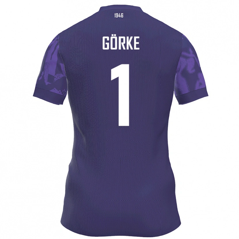 Danxen Dámské Arthur Görke #1 Fialová Bílá Domů Hráčské Dresy 2025/26 Dres