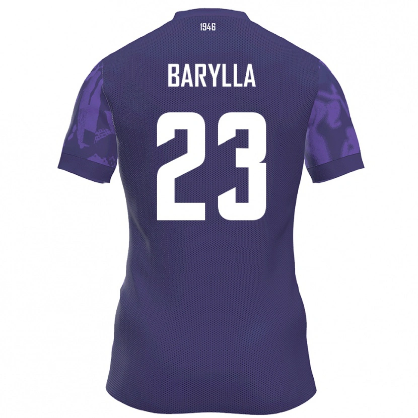 Danxen Dámské Anthony Barylla #23 Fialová Bílá Domů Hráčské Dresy 2025/26 Dres