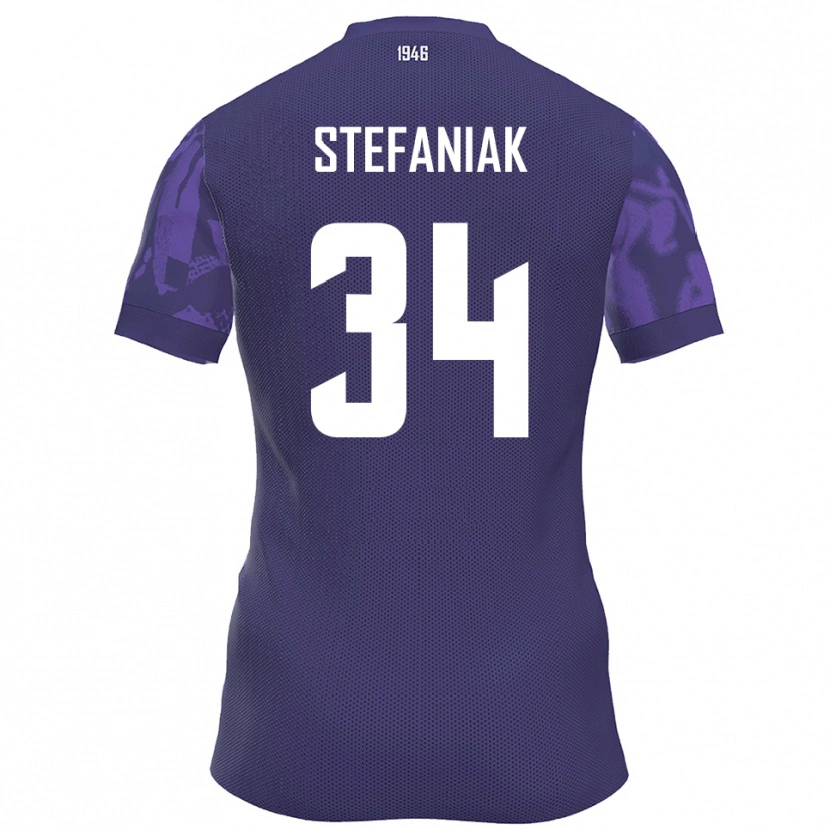 Danxen Dámské Marvin Stefaniak #34 Fialová Bílá Domů Hráčské Dresy 2025/26 Dres