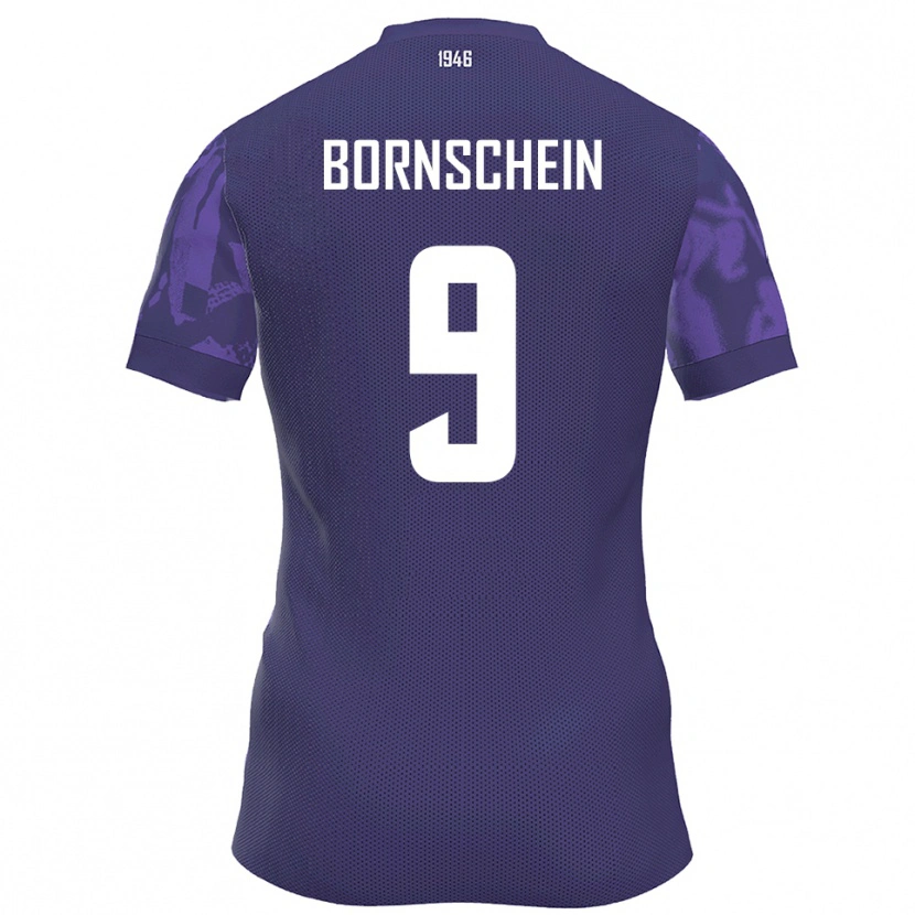 Danxen Dámské Ricky Bornschein #9 Fialová Bílá Domů Hráčské Dresy 2025/26 Dres