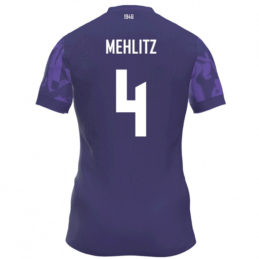 Danxen Dámské Fabian Mehlitz #4 Fialová Bílá Domů Hráčské Dresy 2025/26 Dres