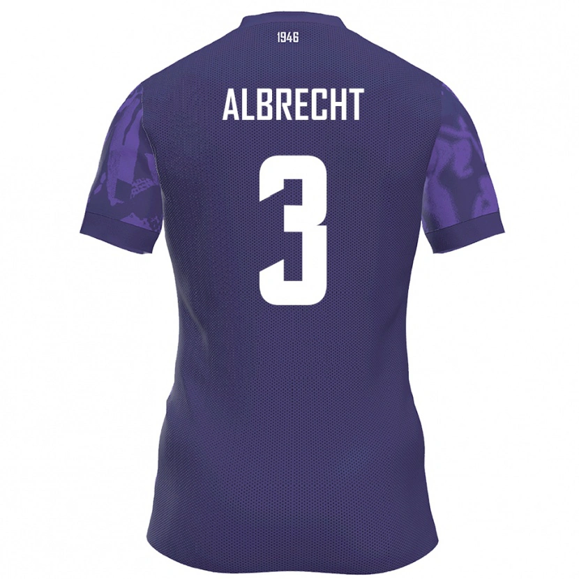 Danxen Dámské Ben Albrecht #3 Fialová Bílá Domů Hráčské Dresy 2025/26 Dres