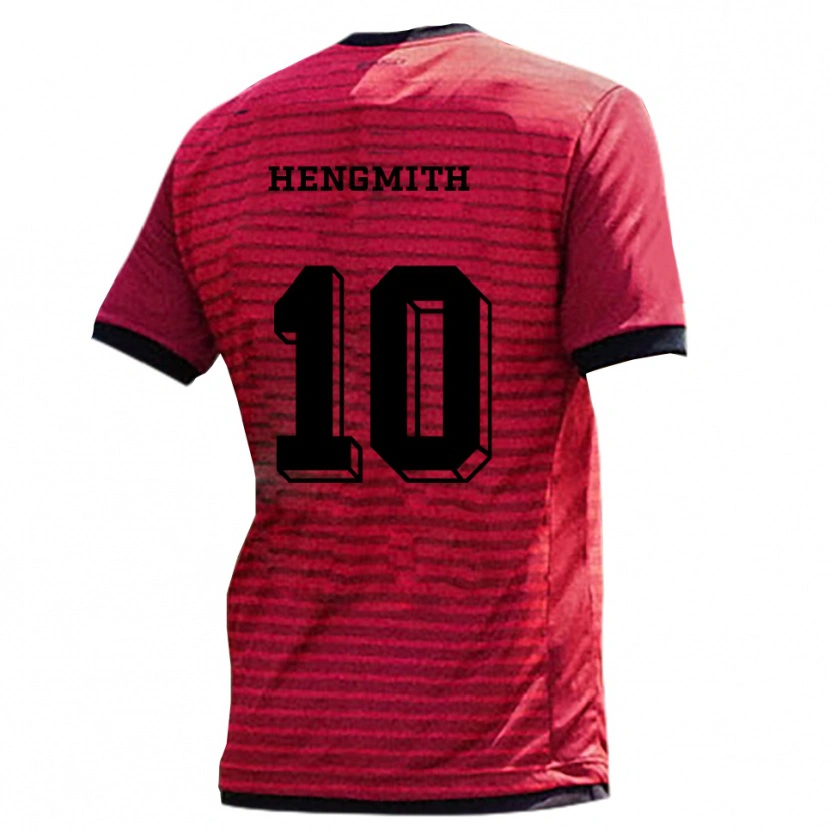 Danxen Dámské Timo Hengmith #10 Červená Černá Domů Hráčské Dresy 2025/26 Dres