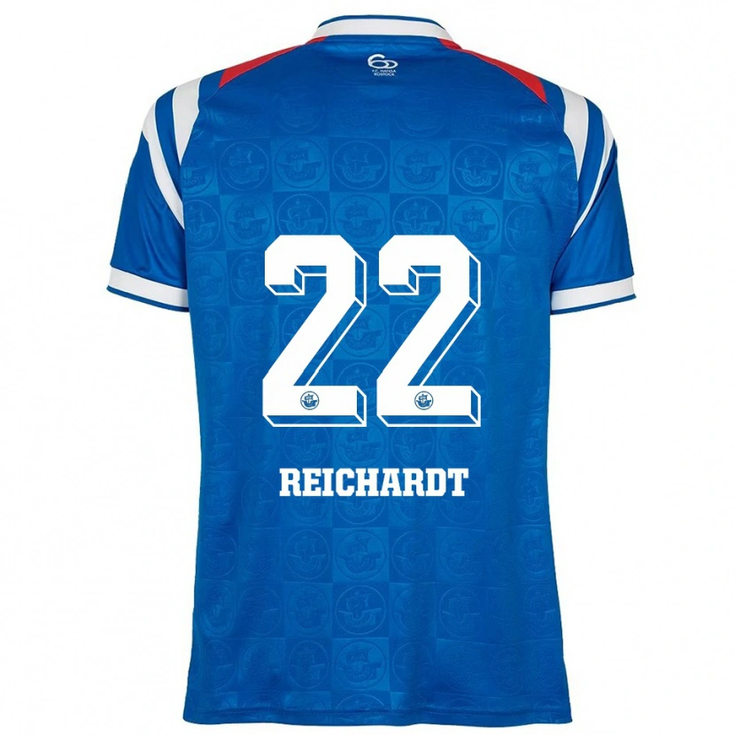 Danxen Dámské Leon Reichardt #22 Modrá Bílá Červená Domů Hráčské Dresy 2025/26 Dres
