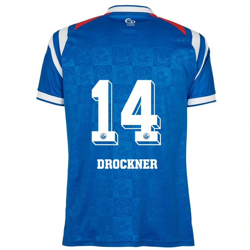 Danxen Dámské Malin Drockner #14 Modrá Bílá Červená Domů Hráčské Dresy 2025/26 Dres