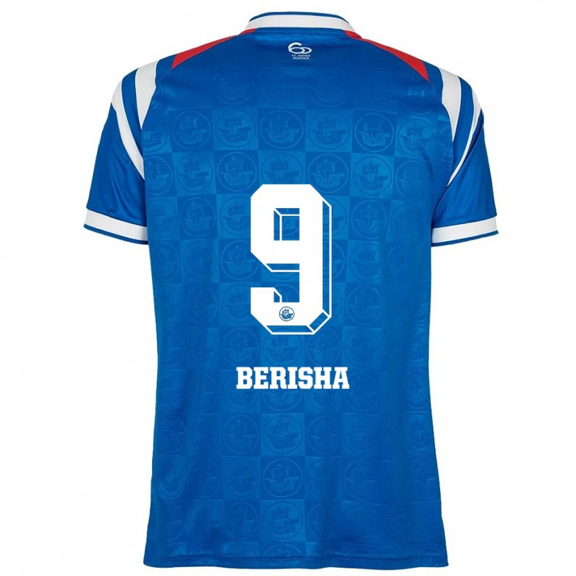 Danxen Dámské Albin Berisha #9 Modrá Bílá Červená Domů Hráčské Dresy 2025/26 Dres
