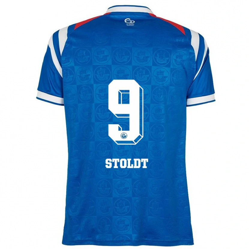 Danxen Dámské Luca Stoldt #9 Modrá Bílá Červená Domů Hráčské Dresy 2025/26 Dres