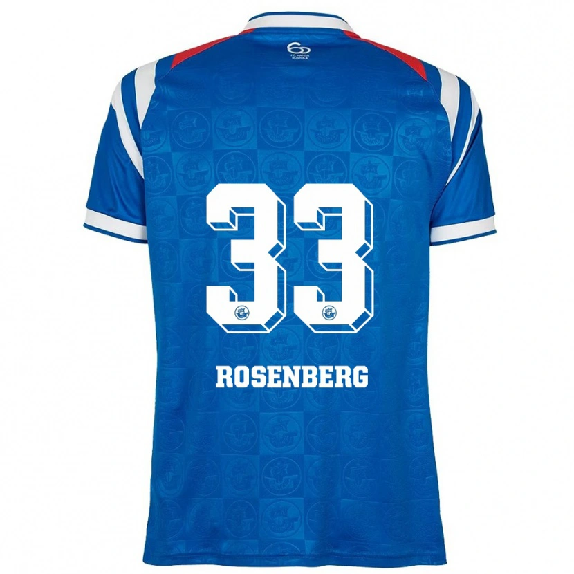 Danxen Dámské Moritz Rosenberg #33 Modrá Bílá Červená Domů Hráčské Dresy 2025/26 Dres