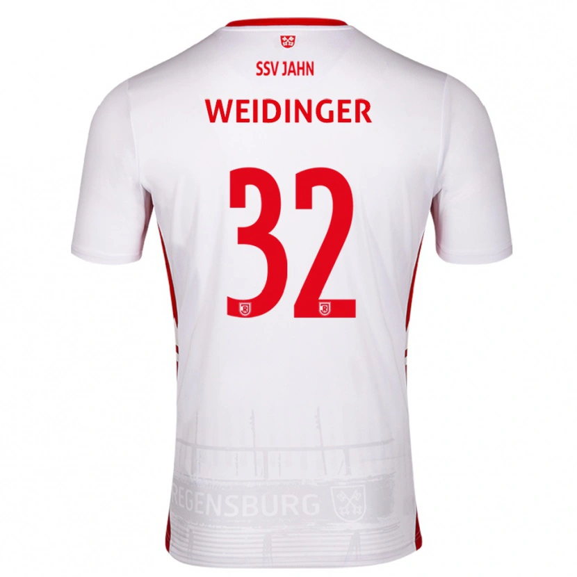 Danxen Dámské Alexander Weidinger #32 Bílá Červená Domů Hráčské Dresy 2025/26 Dres