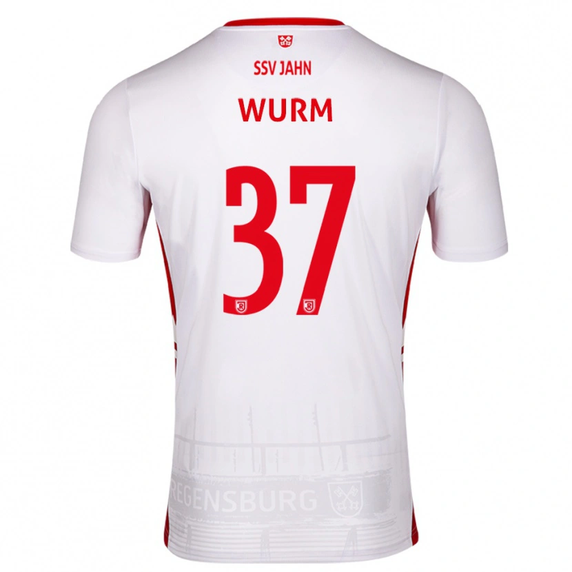 Danxen Dámské Leopold Wurm #37 Bílá Červená Domů Hráčské Dresy 2025/26 Dres