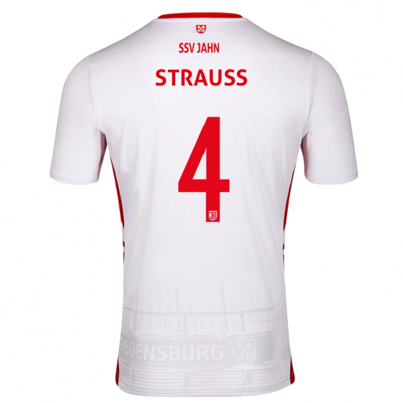 Danxen Dámské Felix Strauss #4 Bílá Červená Domů Hráčské Dresy 2025/26 Dres