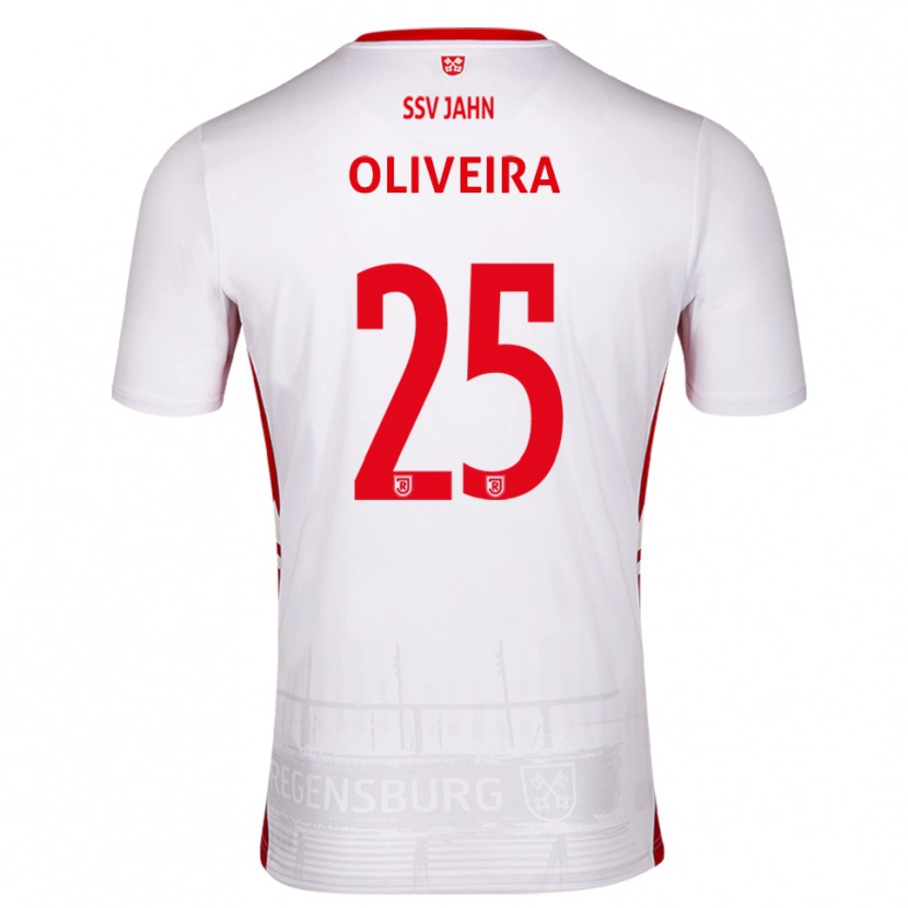 Danxen Dámské Nicolas Oliveira #25 Bílá Červená Domů Hráčské Dresy 2025/26 Dres