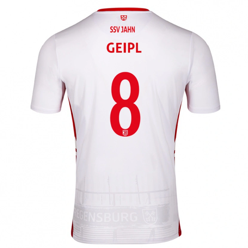 Danxen Dámské Andreas Geipl #8 Bílá Červená Domů Hráčské Dresy 2025/26 Dres