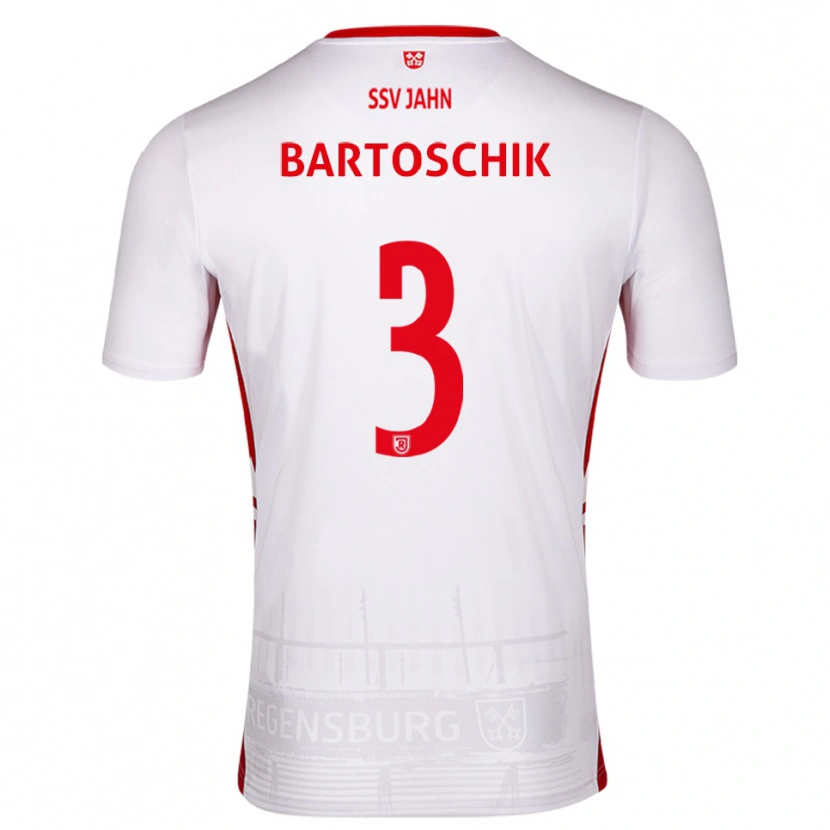 Danxen Dámské Felix Bartoschik #3 Bílá Červená Domů Hráčské Dresy 2025/26 Dres