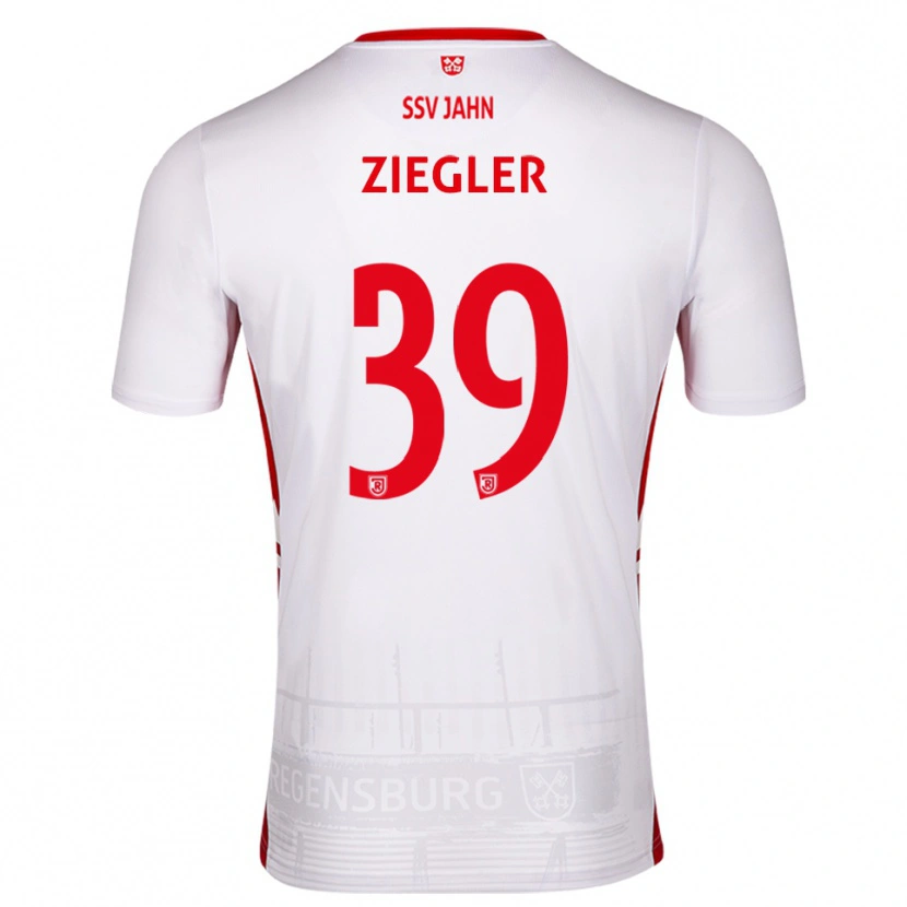 Danxen Dámské Fabian Ziegler #39 Bílá Červená Domů Hráčské Dresy 2025/26 Dres