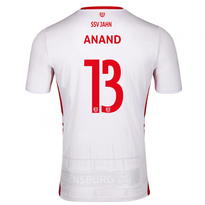Danxen Dámské Nico Anand #13 Bílá Červená Domů Hráčské Dresy 2025/26 Dres