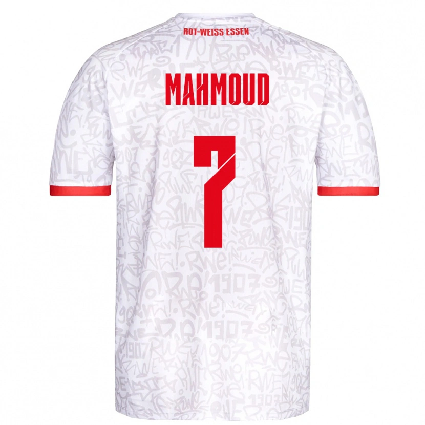 Danxen Dámské Bakir Mahmoud #7 Bílá Červená Domů Hráčské Dresy 2025/26 Dres
