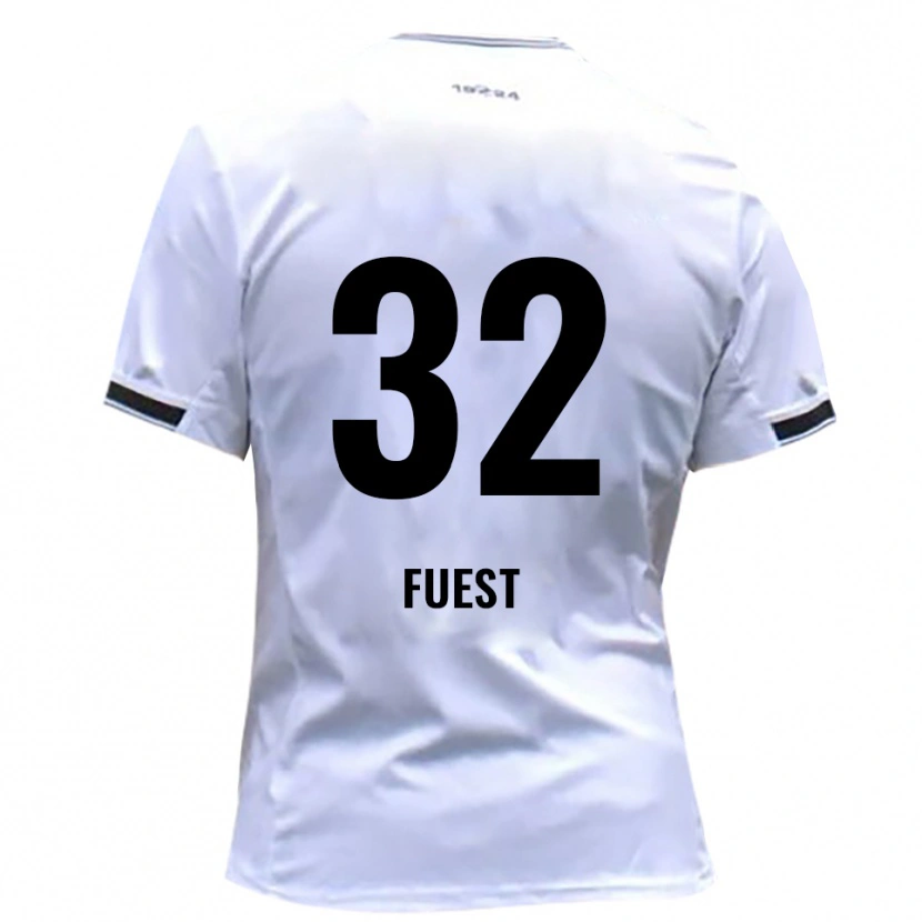 Danxen Dámské Julian Fuest #32 Bílá Červená Domů Hráčské Dresy 2025/26 Dres