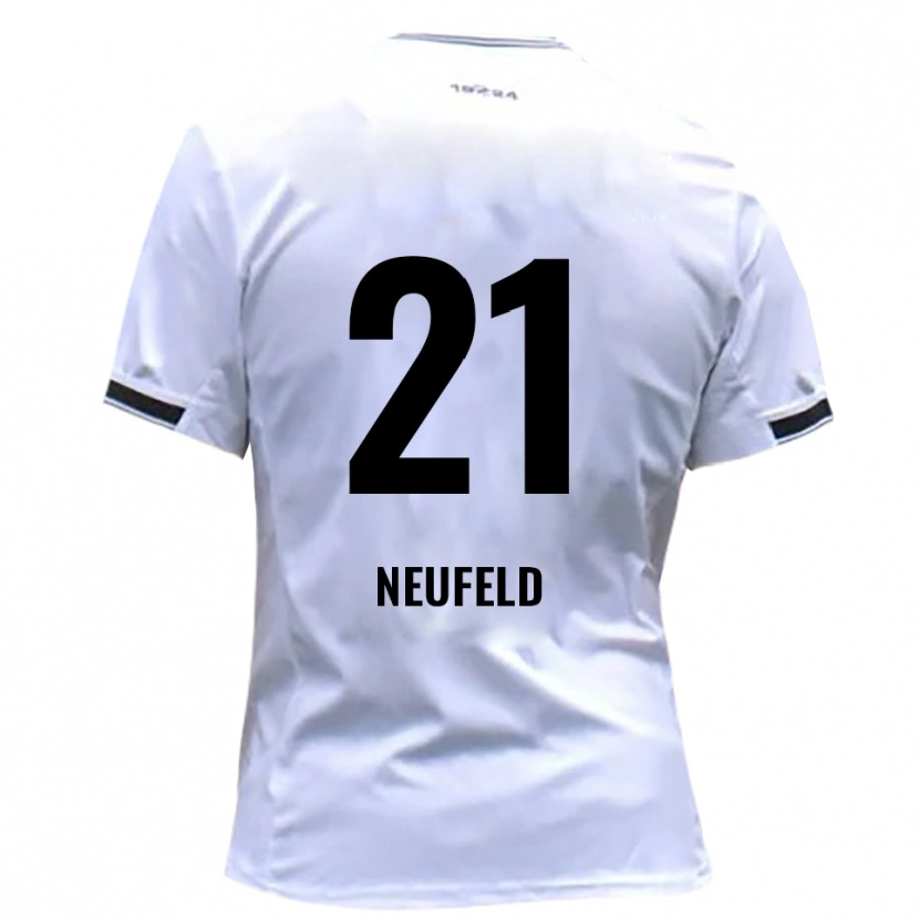 Danxen Dámské Simon Neufeld #21 Bílá Červená Domů Hráčské Dresy 2025/26 Dres
