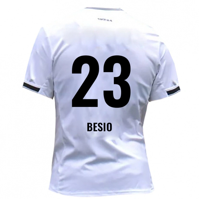 Danxen Dámské Alessio Besio #23 Bílá Červená Domů Hráčské Dresy 2025/26 Dres