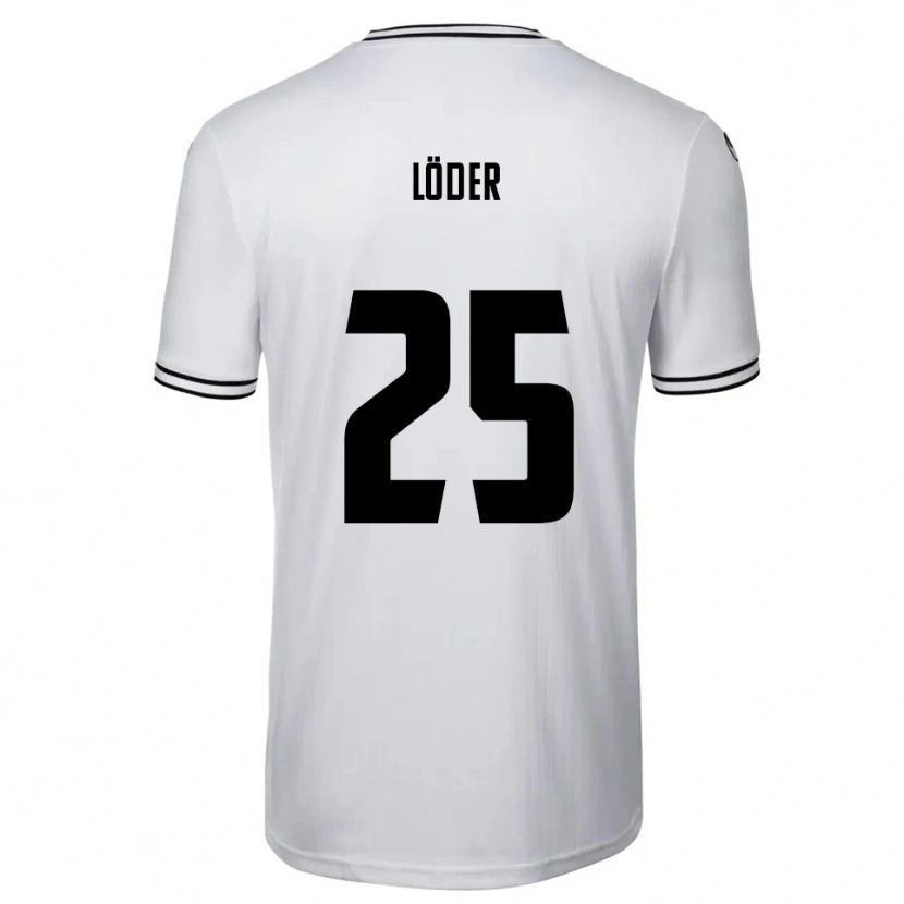 Danxen Dámské Elias Löder #25 Bílá Černá Domů Hráčské Dresy 2025/26 Dres