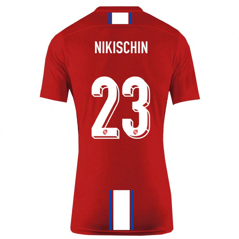 Danxen Dámské Adrian Nikischin #23 Červená Bílá Domů Hráčské Dresy 2025/26 Dres