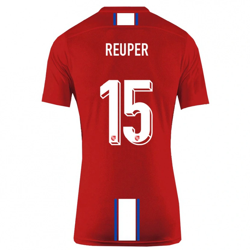 Danxen Dámské Tim Reuper #15 Červená Bílá Domů Hráčské Dresy 2025/26 Dres