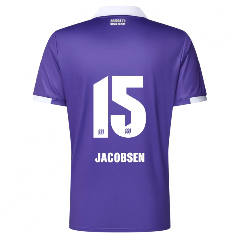 Danxen Dámské Bjarke Jacobsen #15 Fialová Bílá Domů Hráčské Dresy 2025/26 Dres