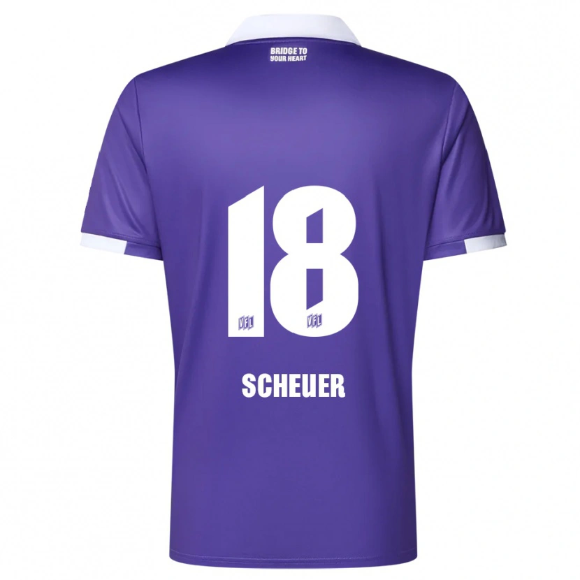 Danxen Dámské Nevio Scheuer #18 Fialová Bílá Domů Hráčské Dresy 2025/26 Dres
