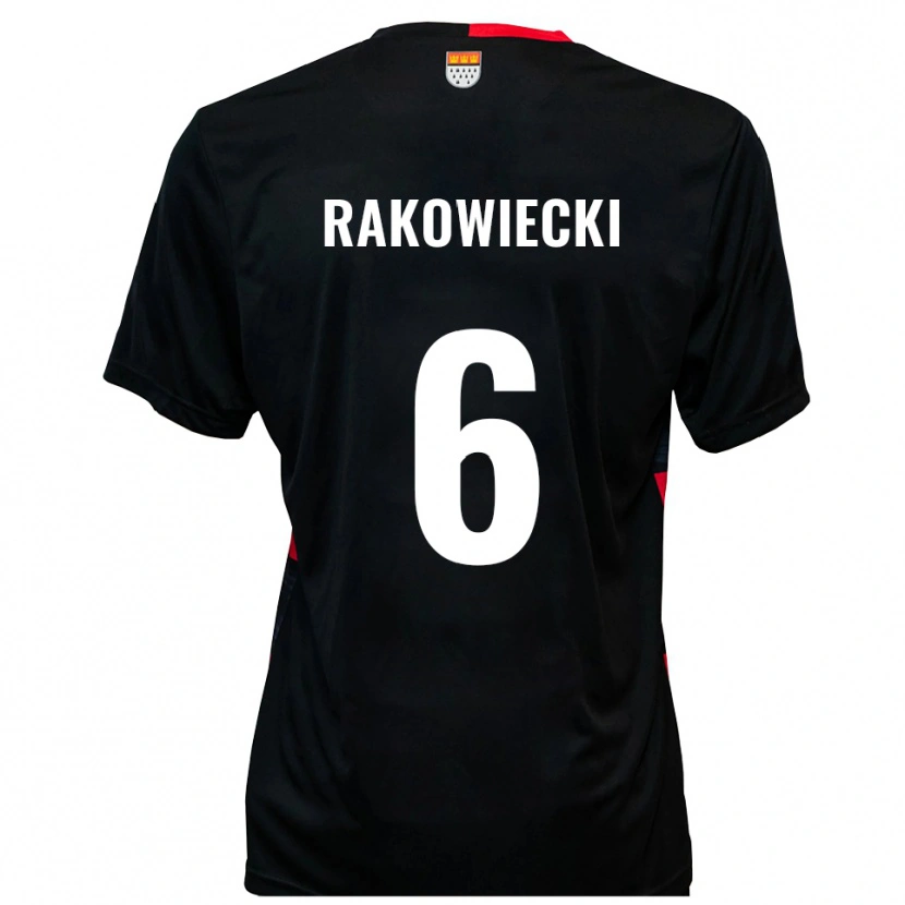 Danxen Dámské Keny Rakowiecki #6 Černá Červená Domů Hráčské Dresy 2025/26 Dres