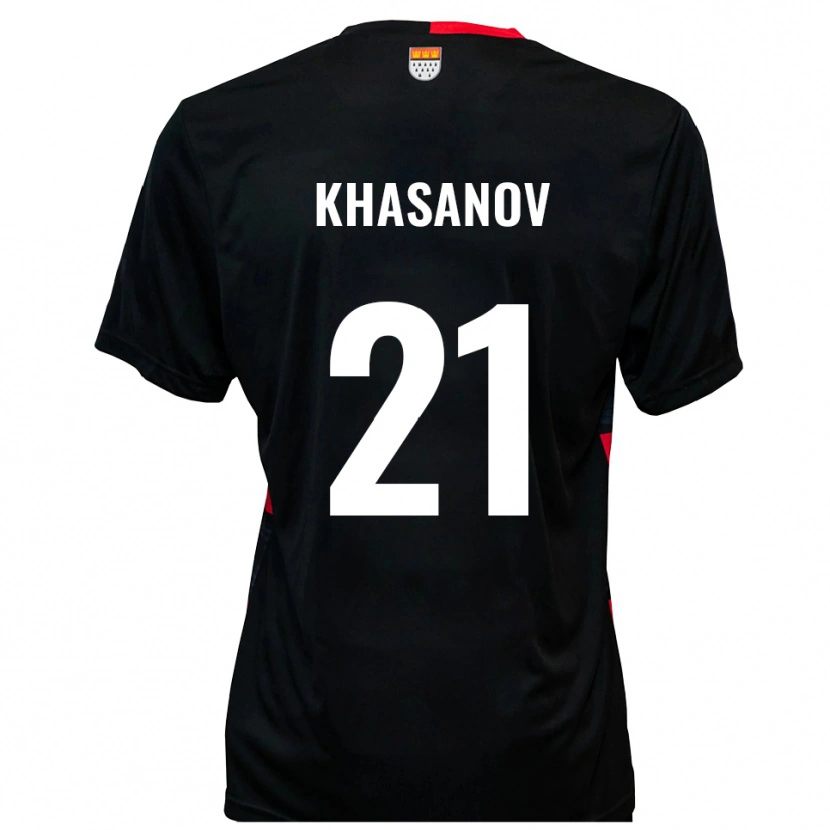 Danxen Dámské Denys Khasanov #21 Černá Červená Domů Hráčské Dresy 2025/26 Dres