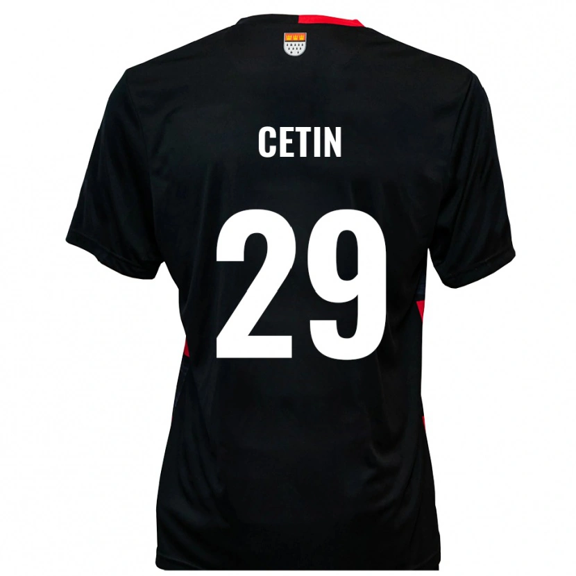 Danxen Dámské Erkan Cetin #29 Černá Červená Domů Hráčské Dresy 2025/26 Dres