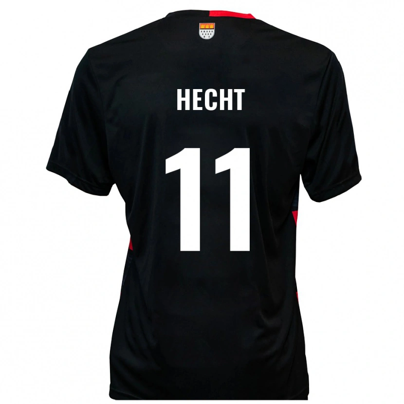 Danxen Dámské Leon Hecht #11 Černá Červená Domů Hráčské Dresy 2025/26 Dres