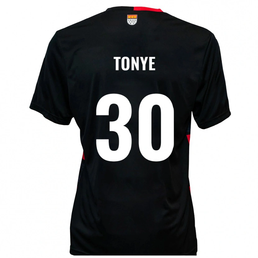 Danxen Dámské Yannick Tonye #30 Černá Červená Domů Hráčské Dresy 2025/26 Dres