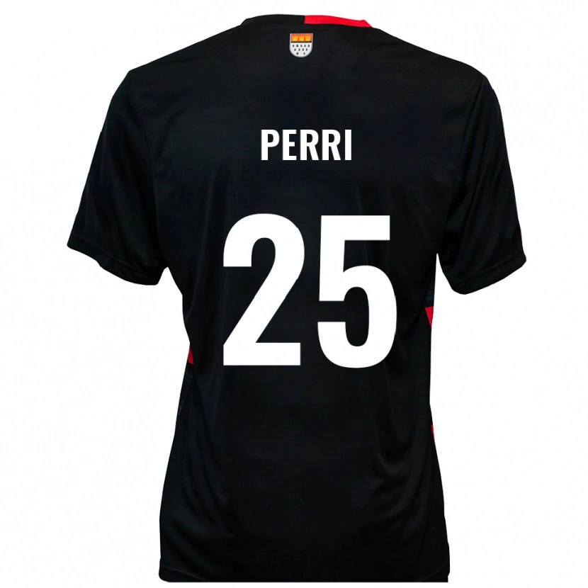 Danxen Dámské Diego Perri #25 Černá Červená Domů Hráčské Dresy 2025/26 Dres
