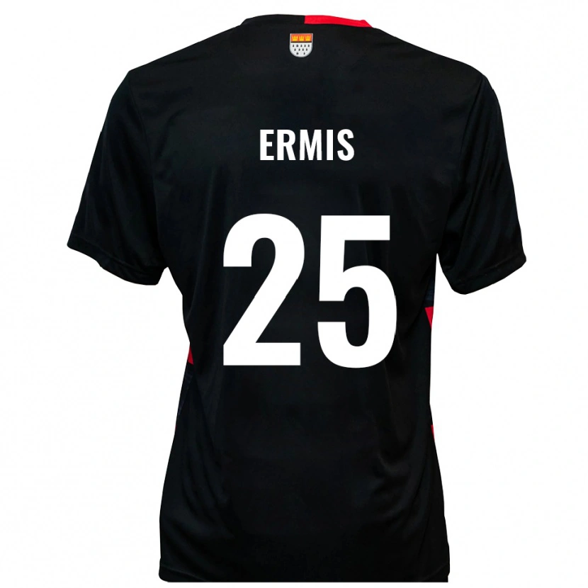 Danxen Dámské Kiyan Ermis #25 Černá Červená Domů Hráčské Dresy 2025/26 Dres