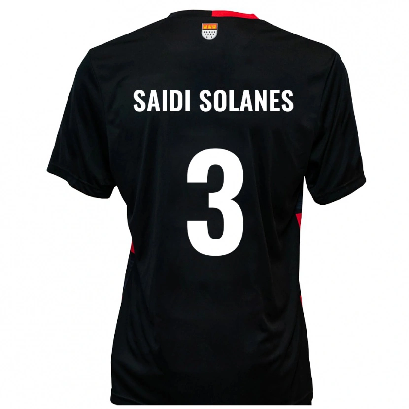 Danxen Dámské Maruan Saidi Solanes #3 Černá Červená Domů Hráčské Dresy 2025/26 Dres