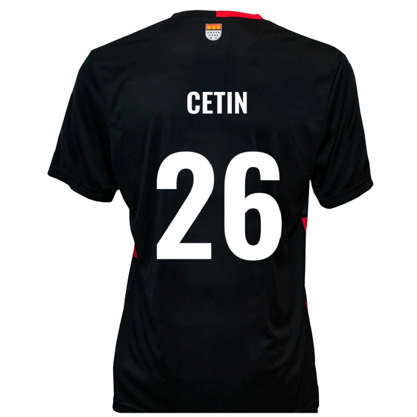 Danxen Dámské Serkan Cetin #26 Černá Červená Domů Hráčské Dresy 2025/26 Dres