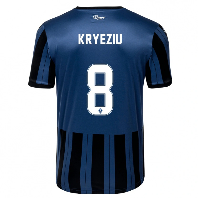 Danxen Dámské Denis Kryeziu #8 Modrá Šedá Černá Domů Hráčské Dresy 2025/26 Dres